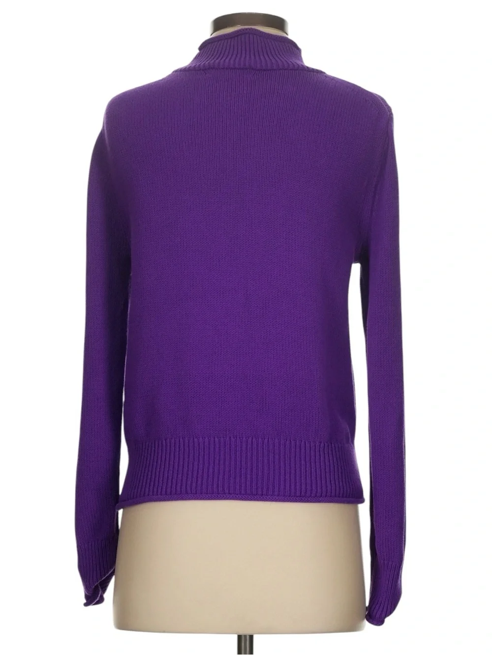 J. Crew Cotton Rollneck Sweater S Purple Summer Preppy Layering Over Shoulder